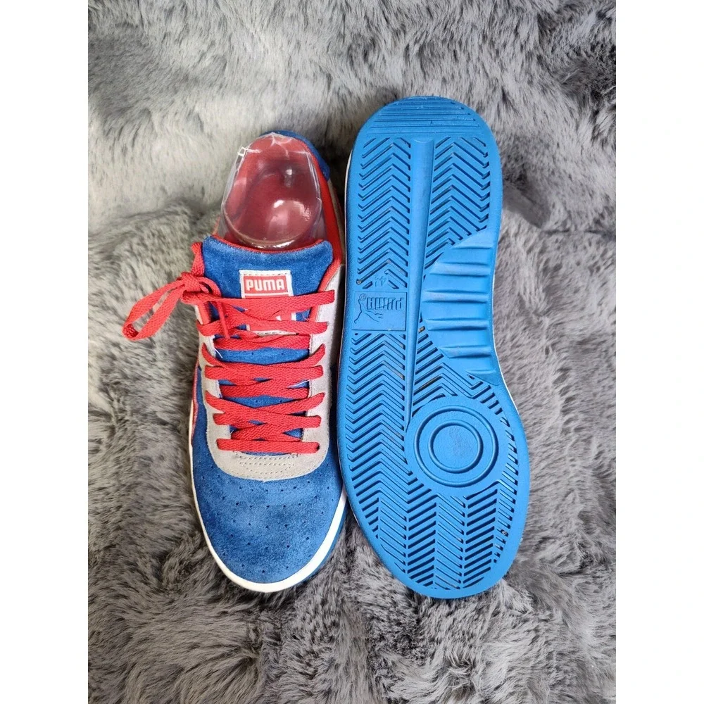 Puma GV Special Girls Sneakers 5.5 Red Blue Lace Up Low Top Sportlifestyle Shoes - Picture 8 of 16